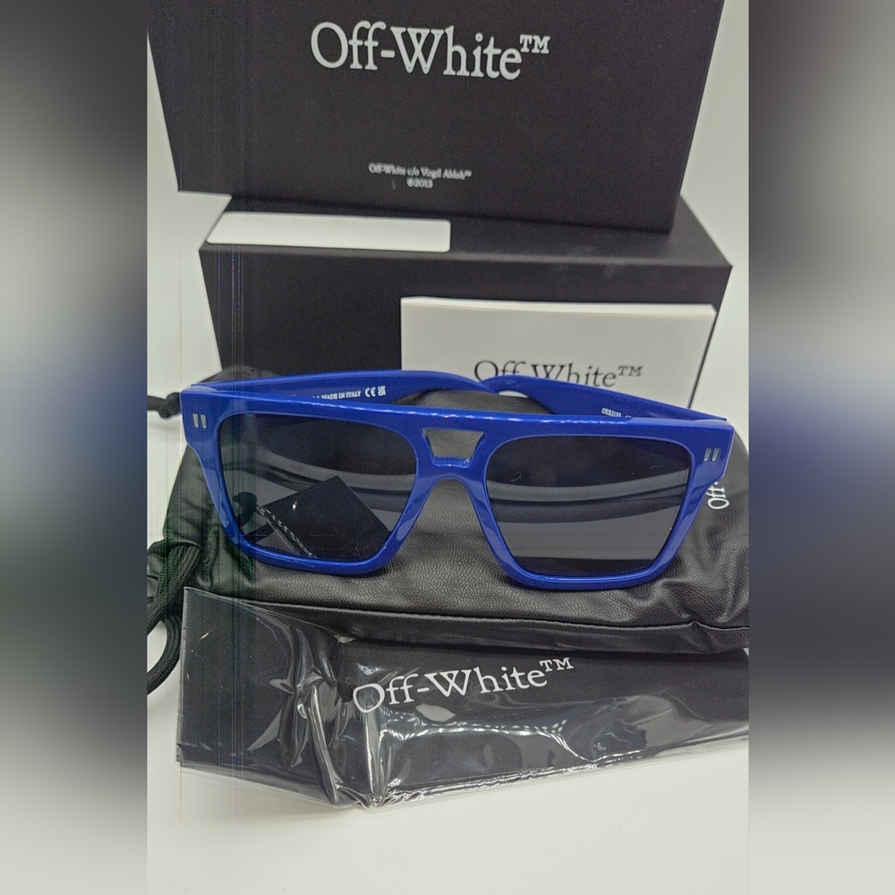 Off-White Blue SPRINGFIELD Square Frame Sunglasses